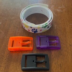 Rainbow Paw Print C4 Belt and Buckles